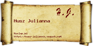 Husz Julianna névjegykártya