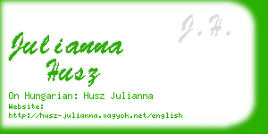 julianna husz business card